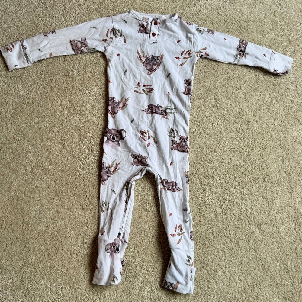 SnuggleHunny Kids Koala Growsuit 12-18mo NWOT